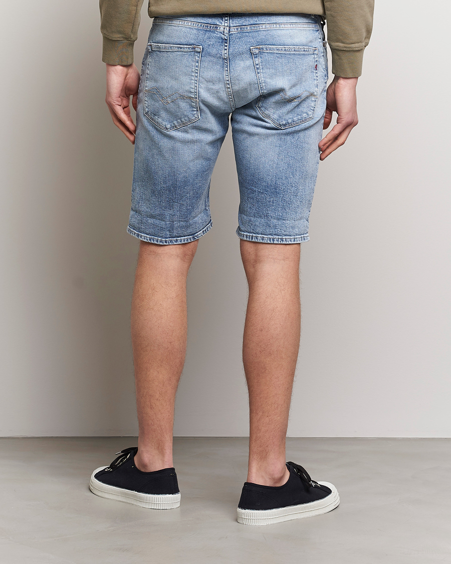Mies | Shortsit | Replay | RBJ901 Super Stretch Bio Denim Shorts Light Blue