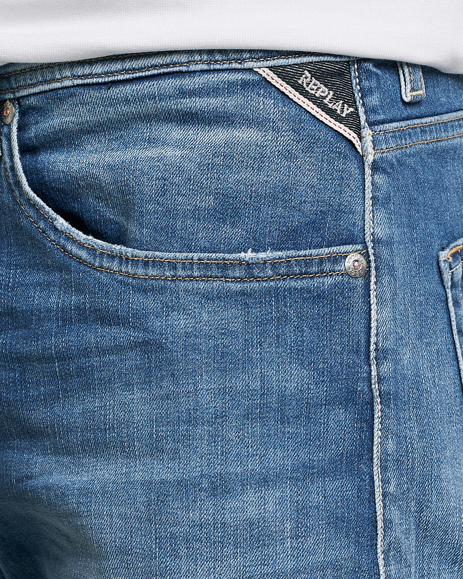 Mies | Shortsit | Replay | RBJ901 Super Stretch Bio Denim Shorts Medium Blue