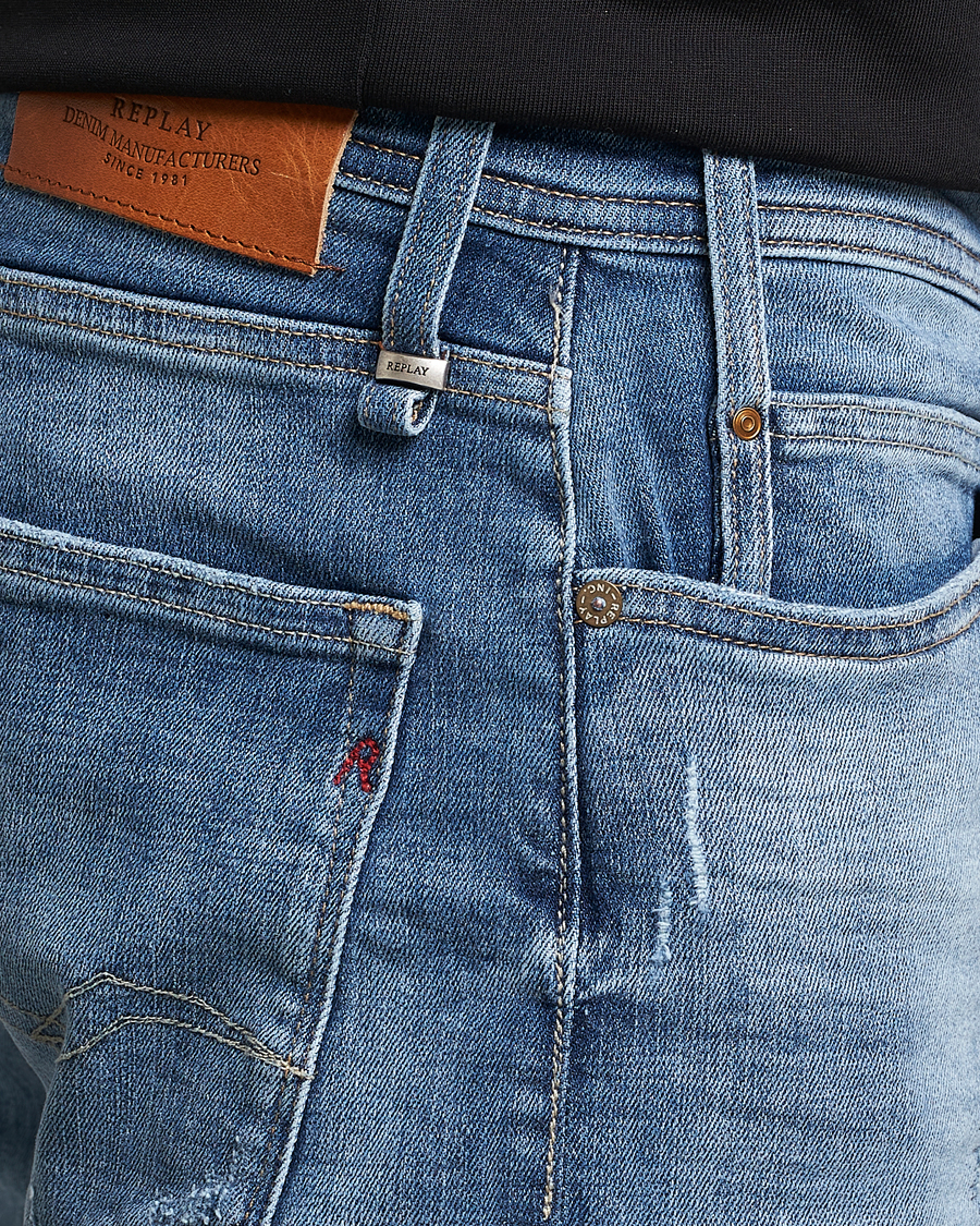 Mies | Shortsit | Replay | RBJ901 Stretch 5 Year Wash Denim Shorts Medium Blue