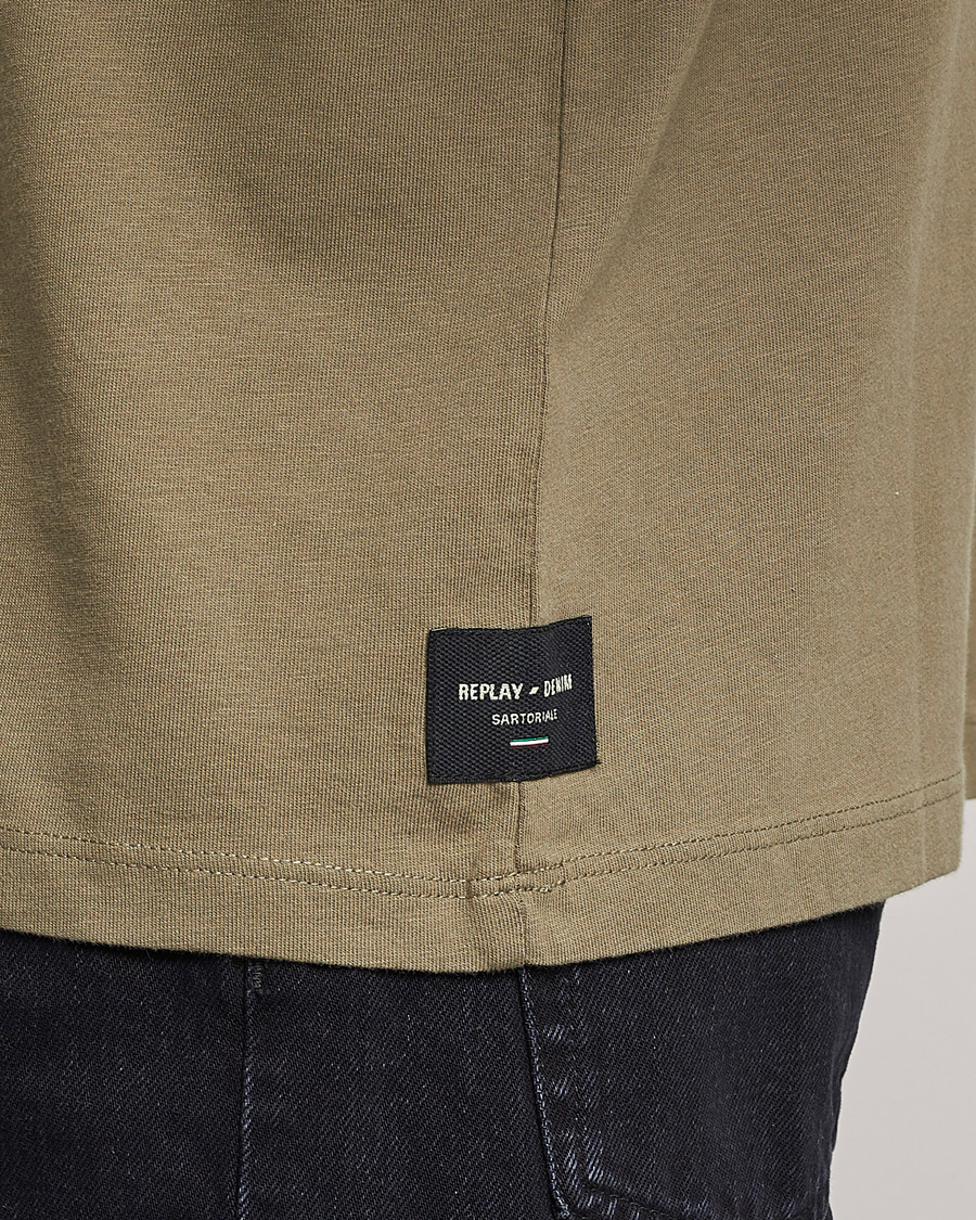 Mies | T-paidat | Replay | Sartoriale Heavy Crew Neck T-Shirt Sage Green
