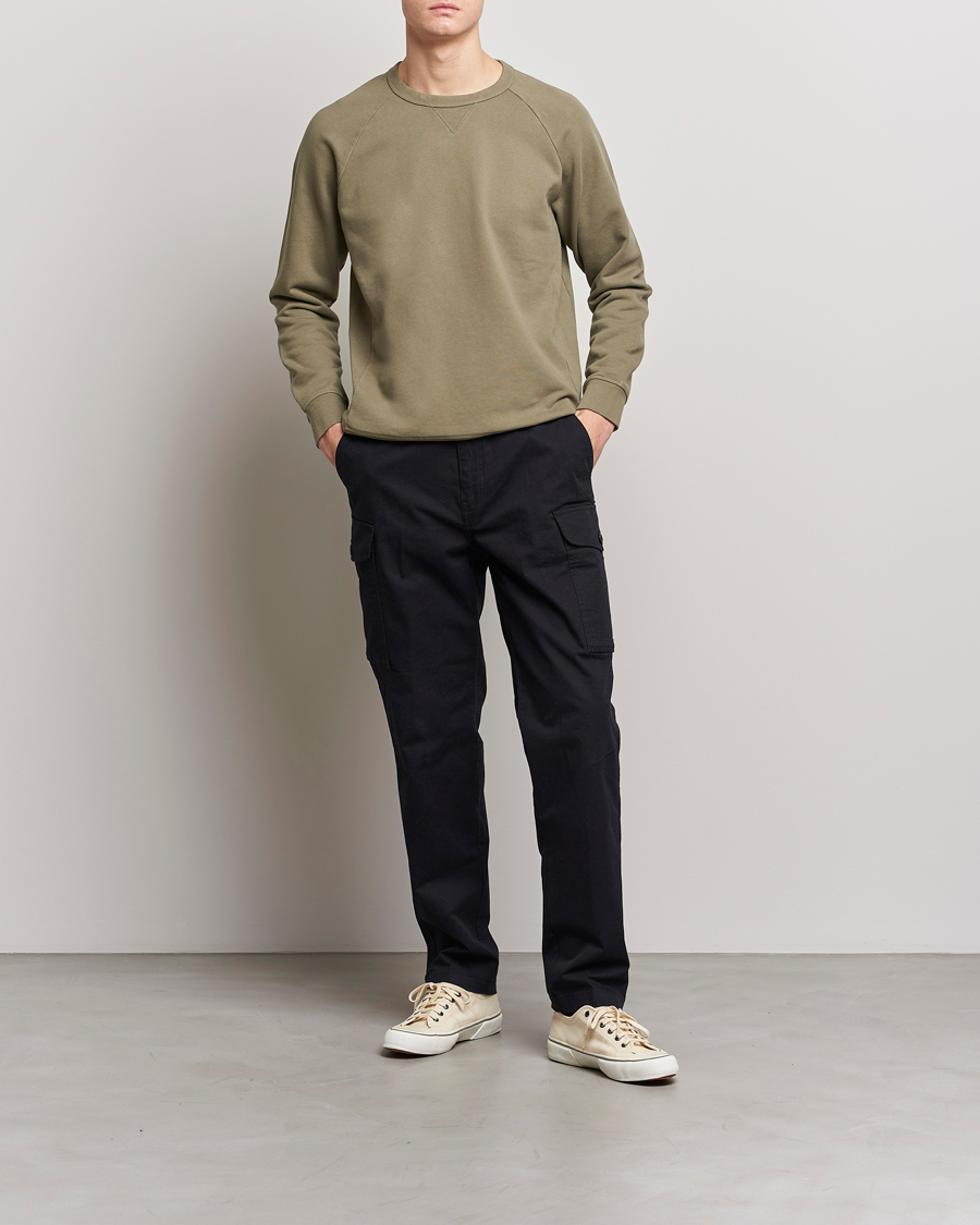 Mies | Puserot | Replay | Sartoriale Jersey Crew Neck Sweatshirt Sage Green