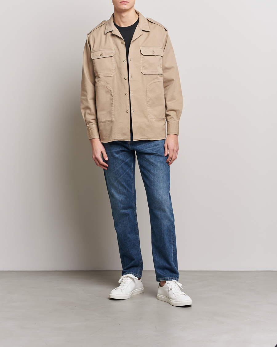 Mies | Kauluspaidat | Replay | Sartoriale Safari Overshirt Sand