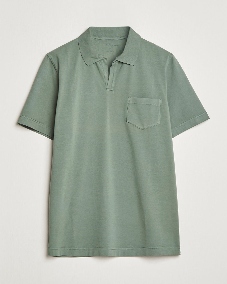 Mies | Pikeet | SEASE | Short Sleeve Jersey Polo Sage