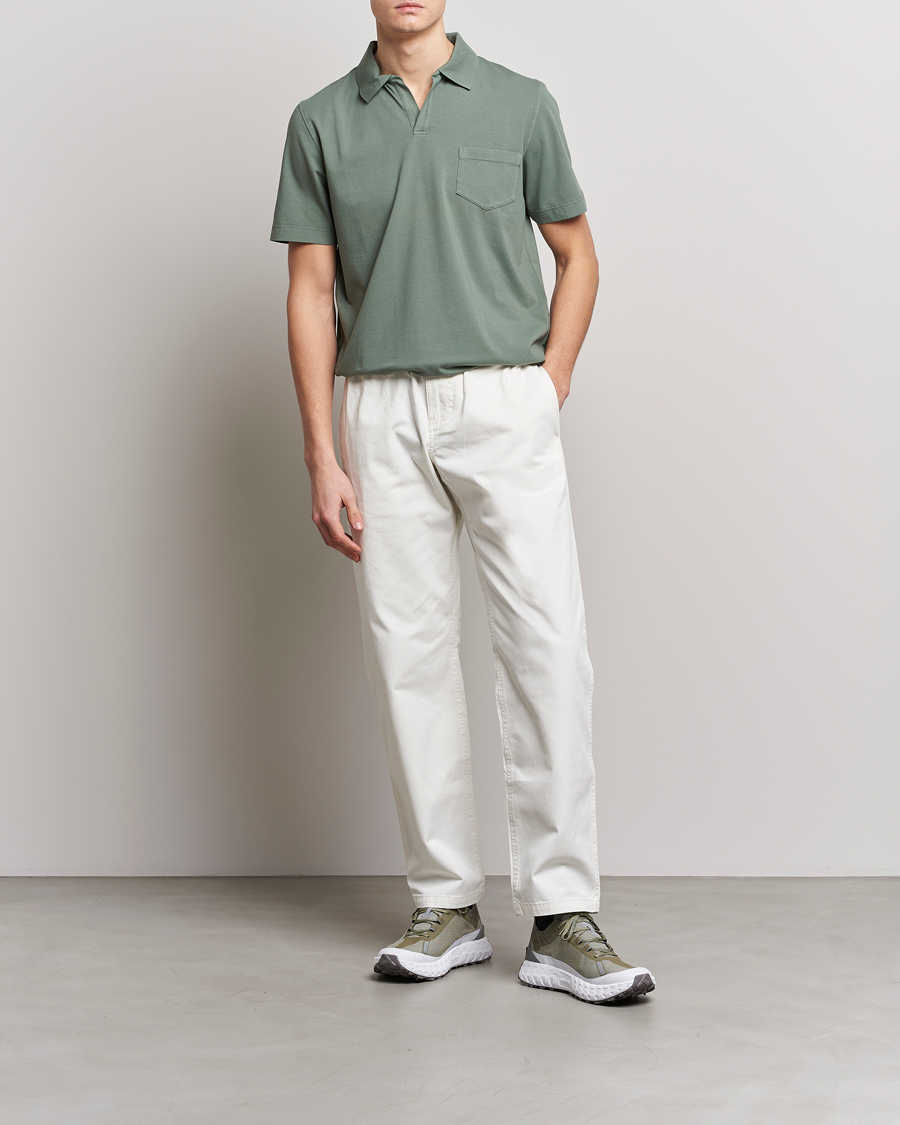 Mies | Pikeet | SEASE | Short Sleeve Jersey Polo Sage