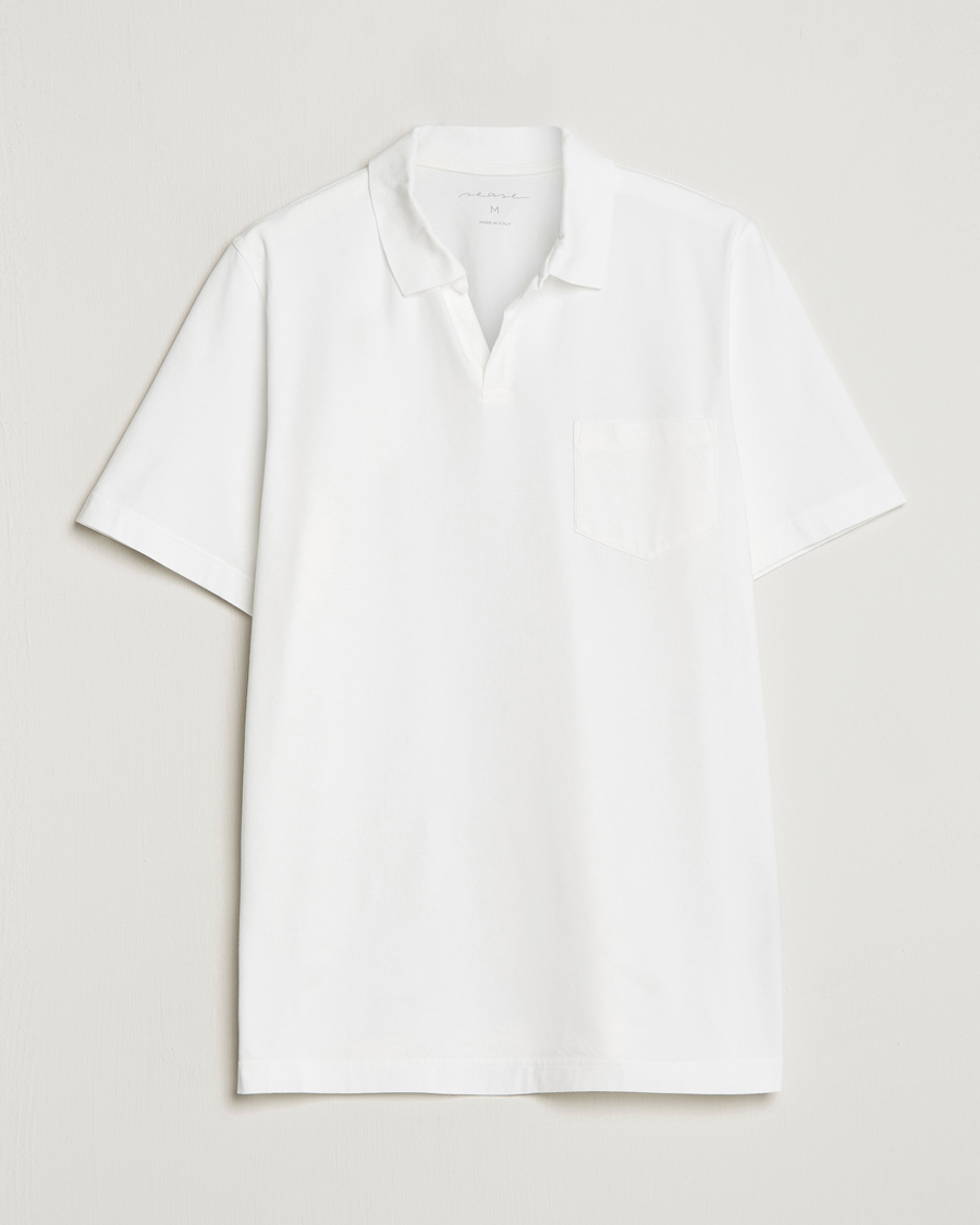 Mies | Pikeet | SEASE | Short Sleeve Jersey Polo White