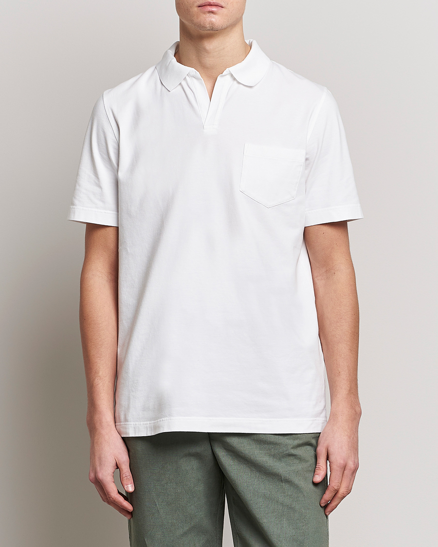 Mies |  | SEASE | Short Sleeve Jersey Polo White