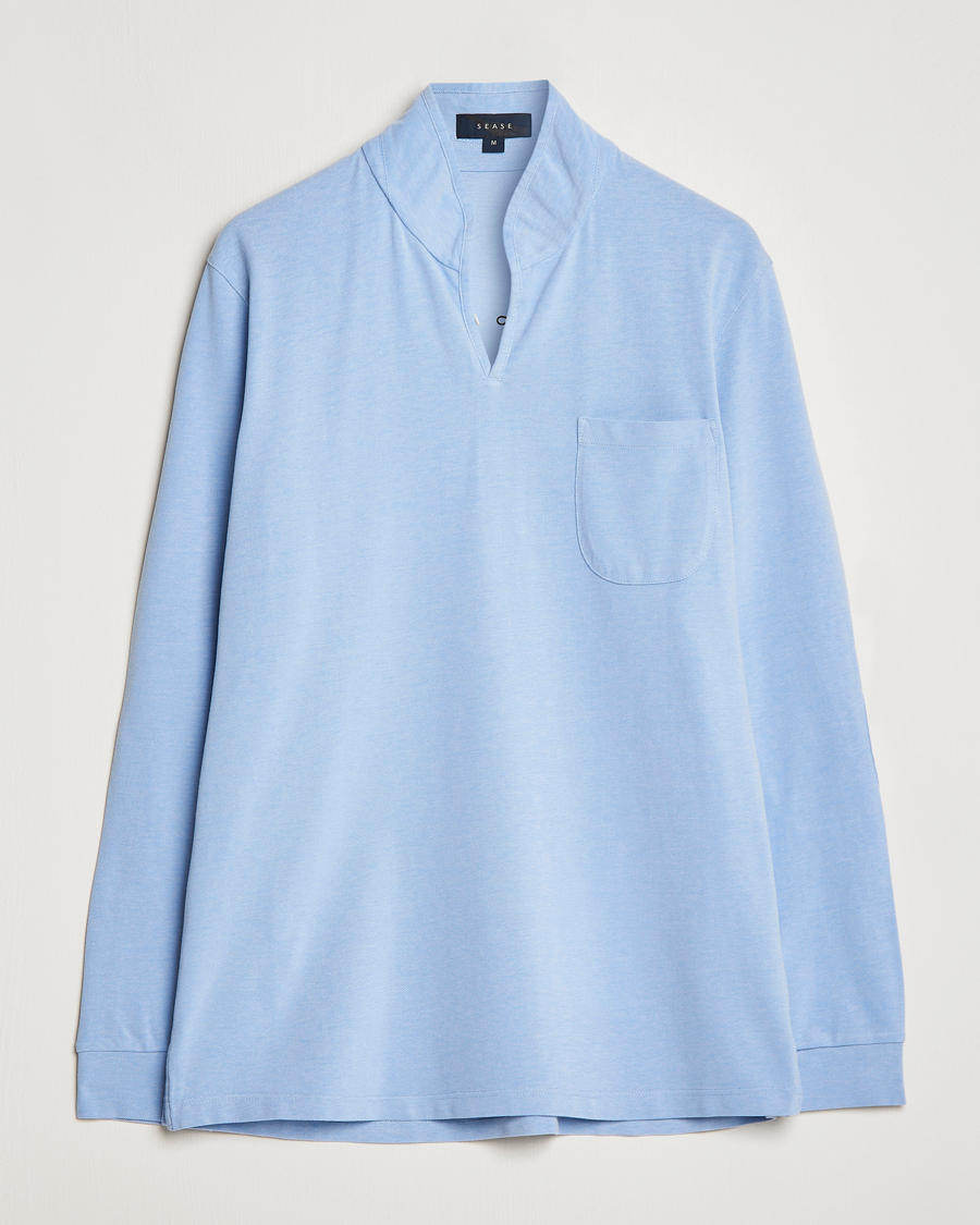 Mies | Puserot | SEASE | Elen Piquet Polo Light Blue