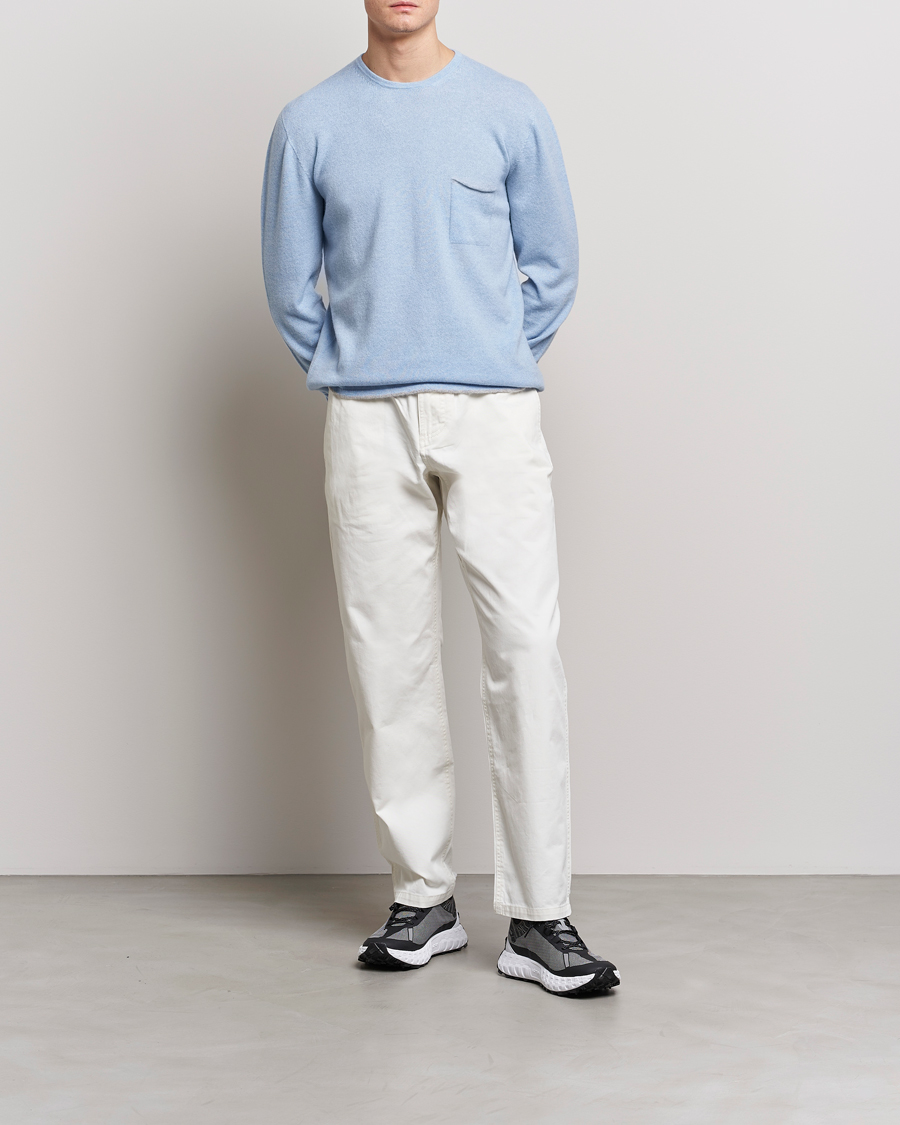 Mies | Puserot | SEASE | Shore 2.0 Cashmere Pullover Sky Blue