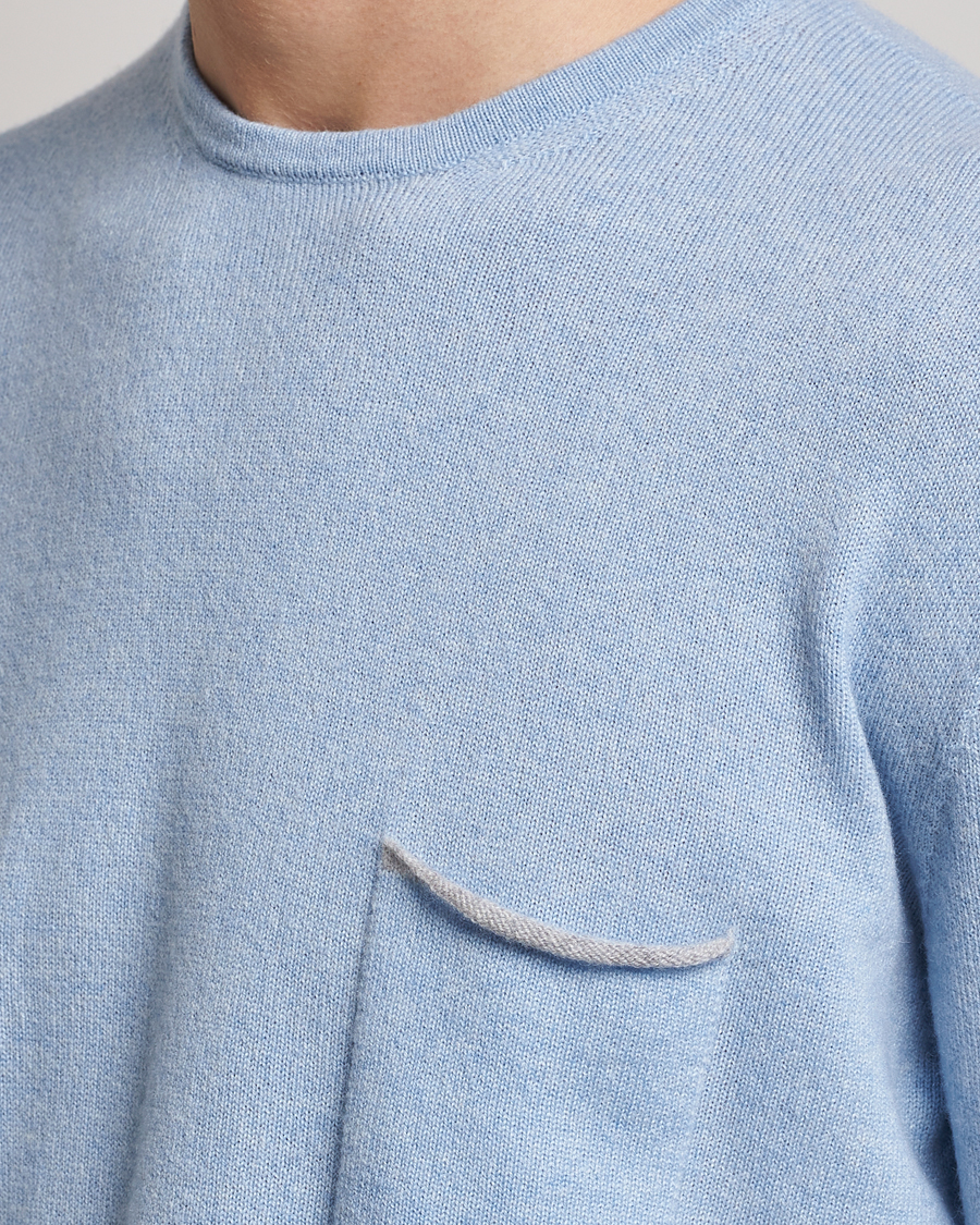 Mies | Puserot | SEASE | Shore 2.0 Cashmere Pullover Sky Blue