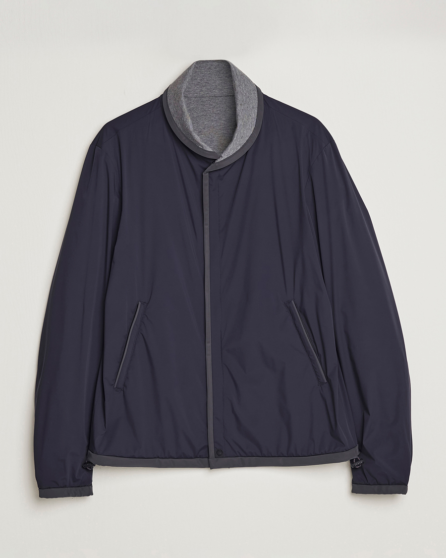 Mies | Takit | SEASE | Reversible Stretch Nylon Jacket Navy