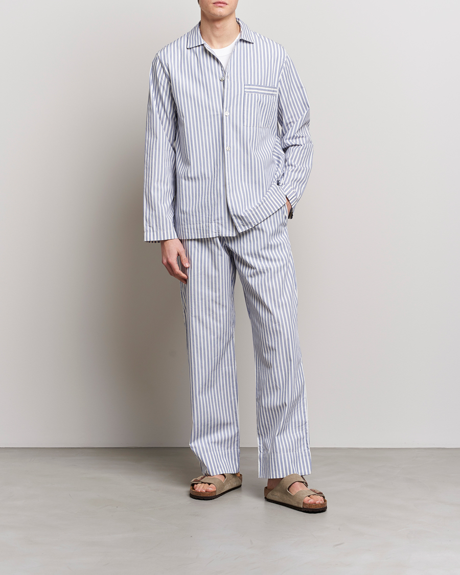 Mies | Yöpuvut ja kylpytakit | Tekla | Poplin Pyjama Shirt Skagen Stripes