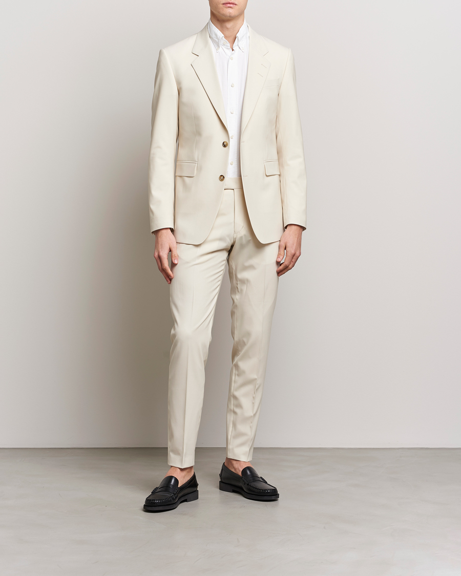 Mies | Housut | Tiger of Sweden | Tenuta Wool Trousers Light Ivory