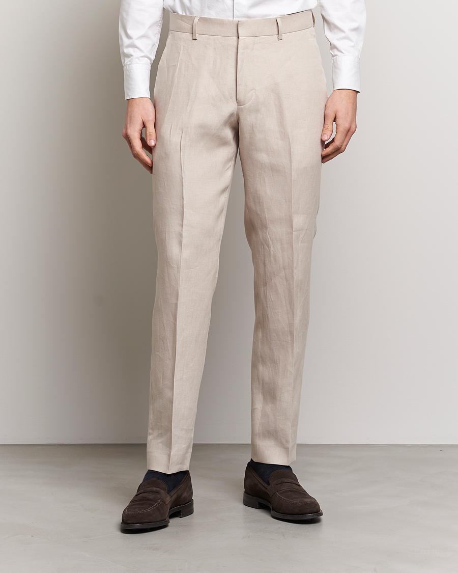 Mies |  | Tiger of Sweden | Tenutas Linen Trousers Cream Sand