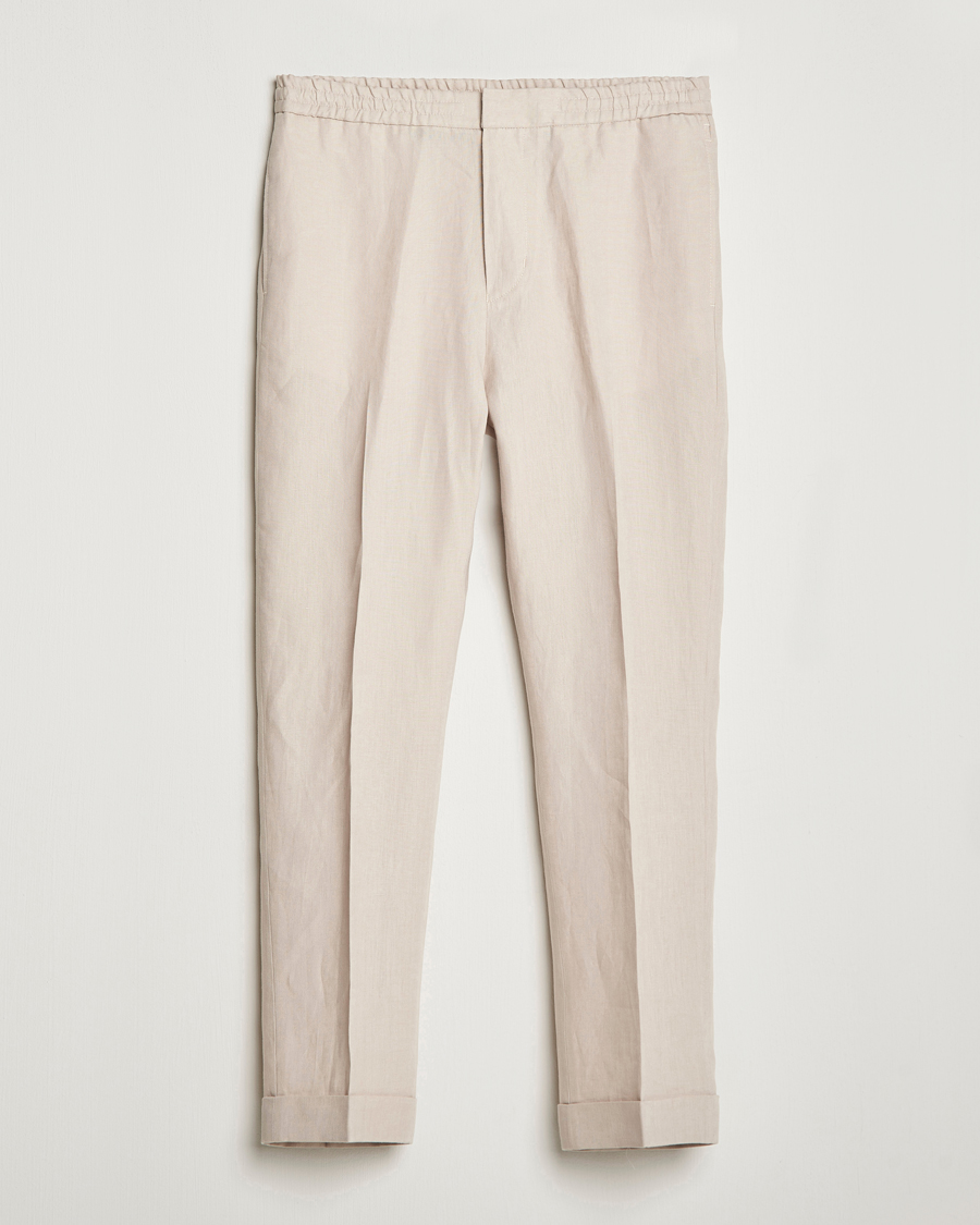 Mies | Housut | Tiger of Sweden | Taven Linen Trousers Cream Sand