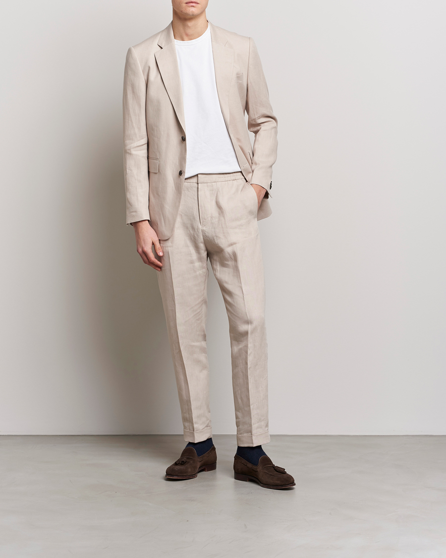 Mies | Housut | Tiger of Sweden | Taven Linen Trousers Cream Sand