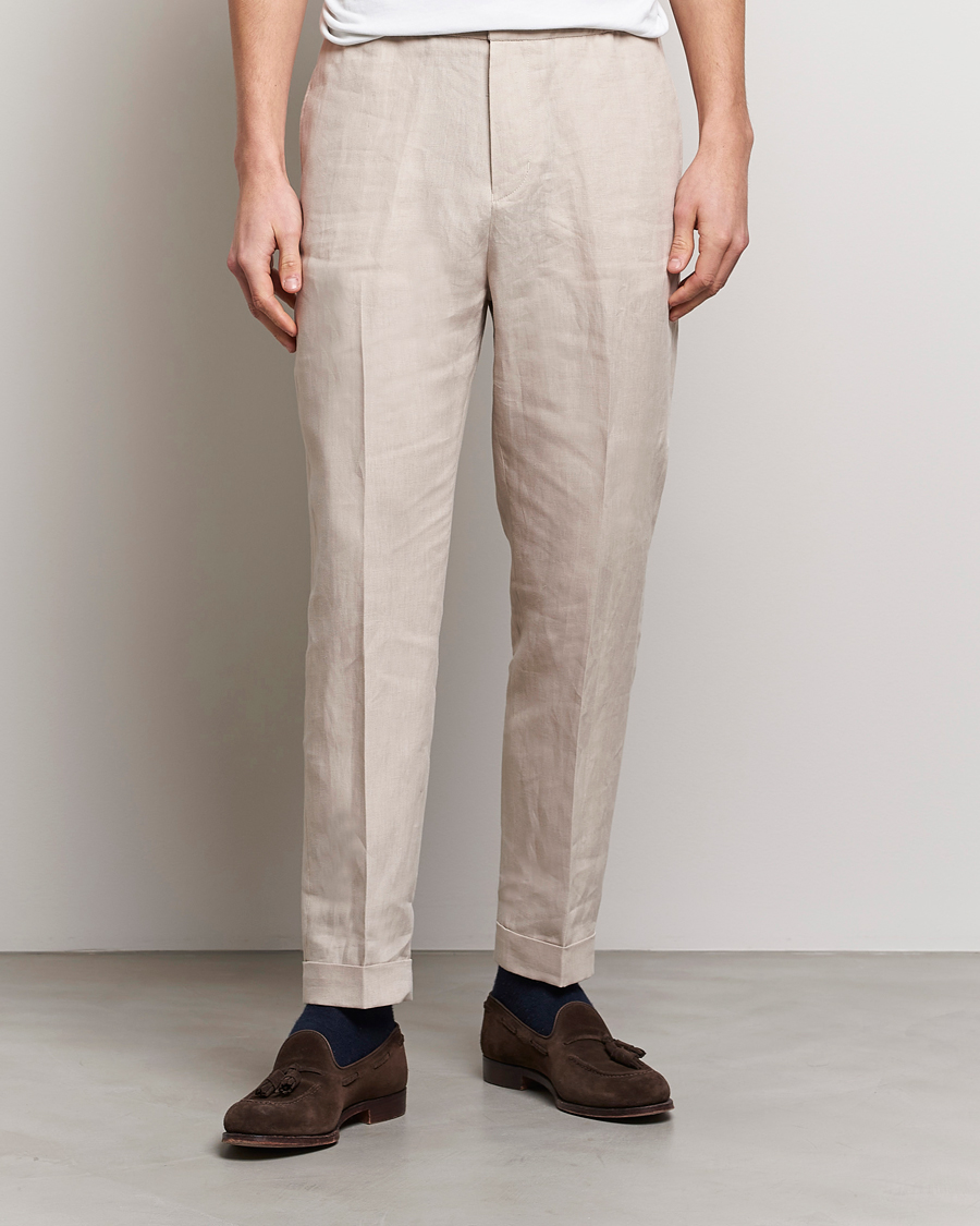 Mies |  | Tiger of Sweden | Taven Linen Trousers Cream Sand