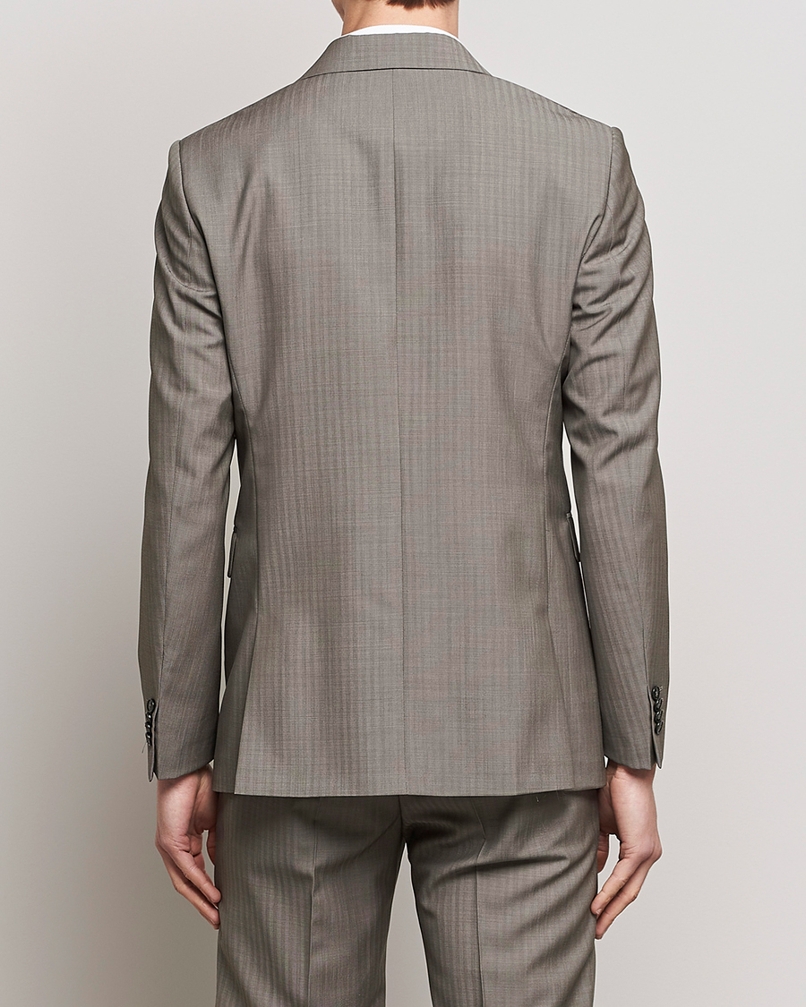 Mies | Pikkutakit | Tiger of Sweden | Justin Herringbone Wool Blazer Dark Sand