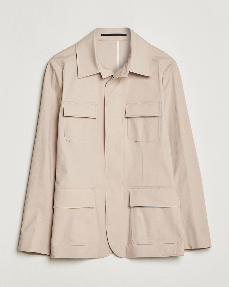 Mies | Takit | Tiger of Sweden | Jora Cotton Linen Jacket Cream Sand