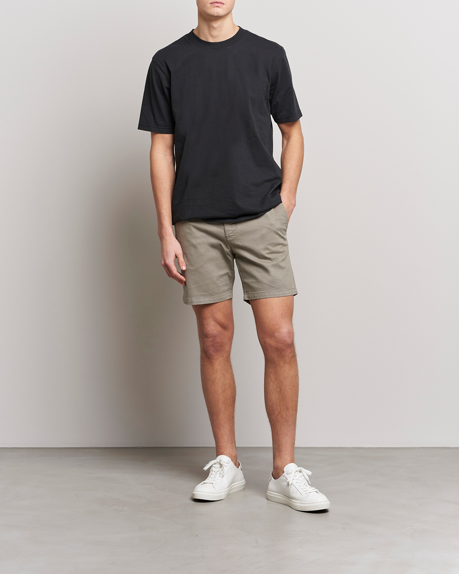 Mies | Shortsit | Tiger of Sweden | Caid Cotton Shorts Dusty Green