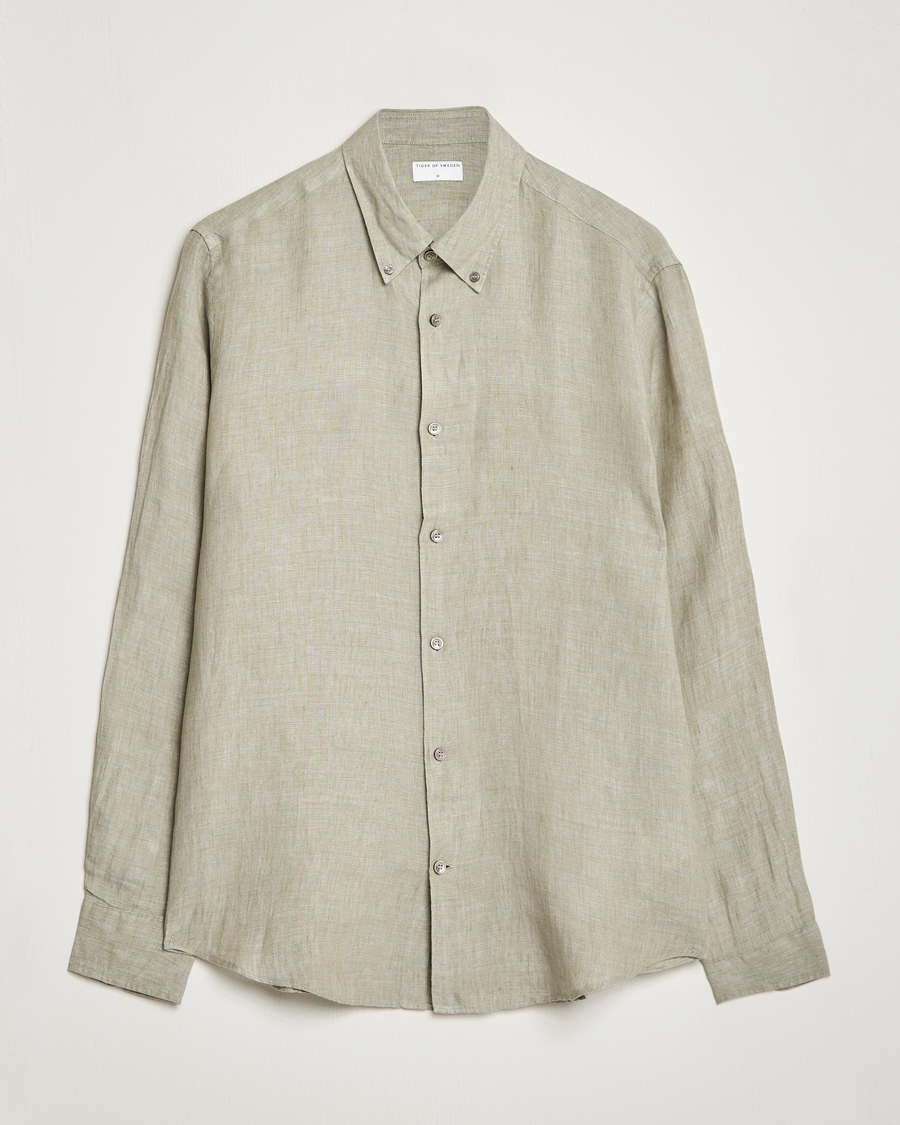 Mies | Kauluspaidat | Tiger of Sweden | Sankt Linen Shirt Shadow