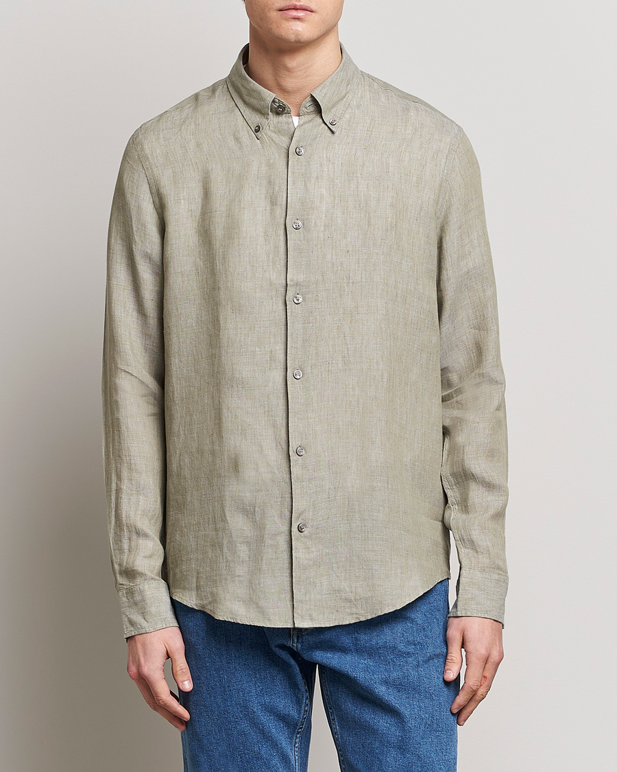 Mies | Kauluspaidat | Tiger of Sweden | Sankt Linen Shirt Shadow