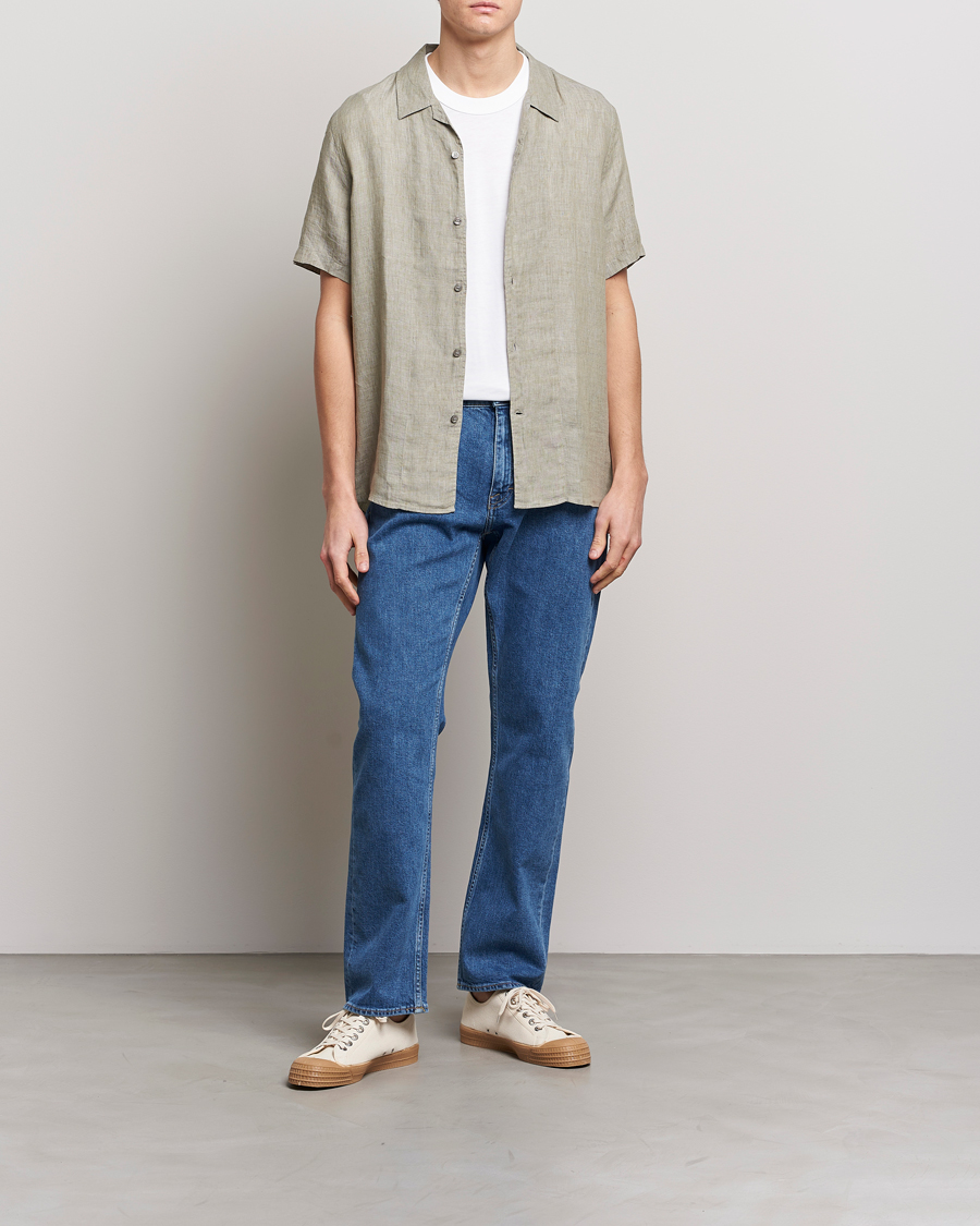 Mies | Kauluspaidat | Tiger of Sweden | Riccerdo Linen Shirt Shadow