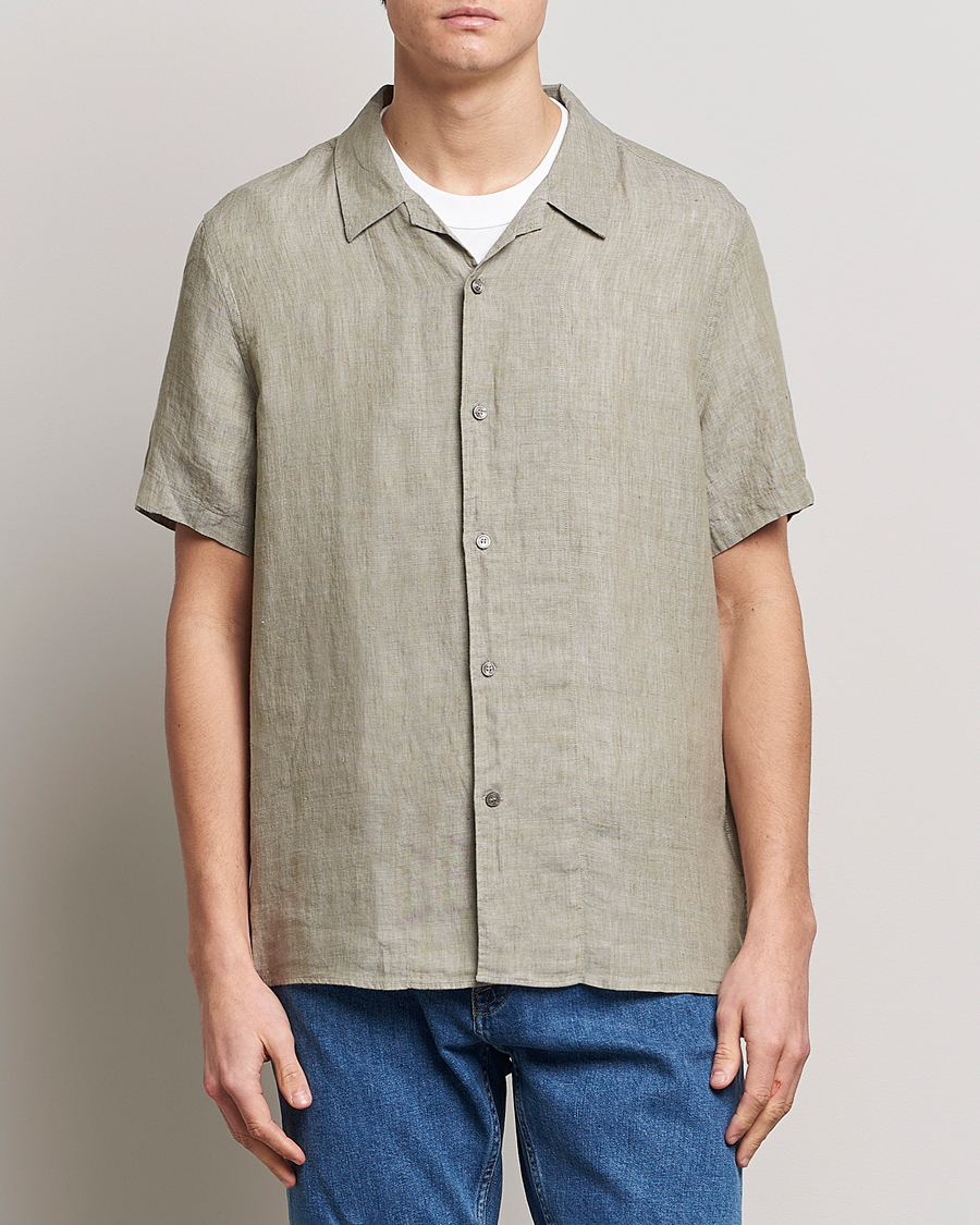Mies | Kauluspaidat | Tiger of Sweden | Riccerdo Linen Shirt Shadow