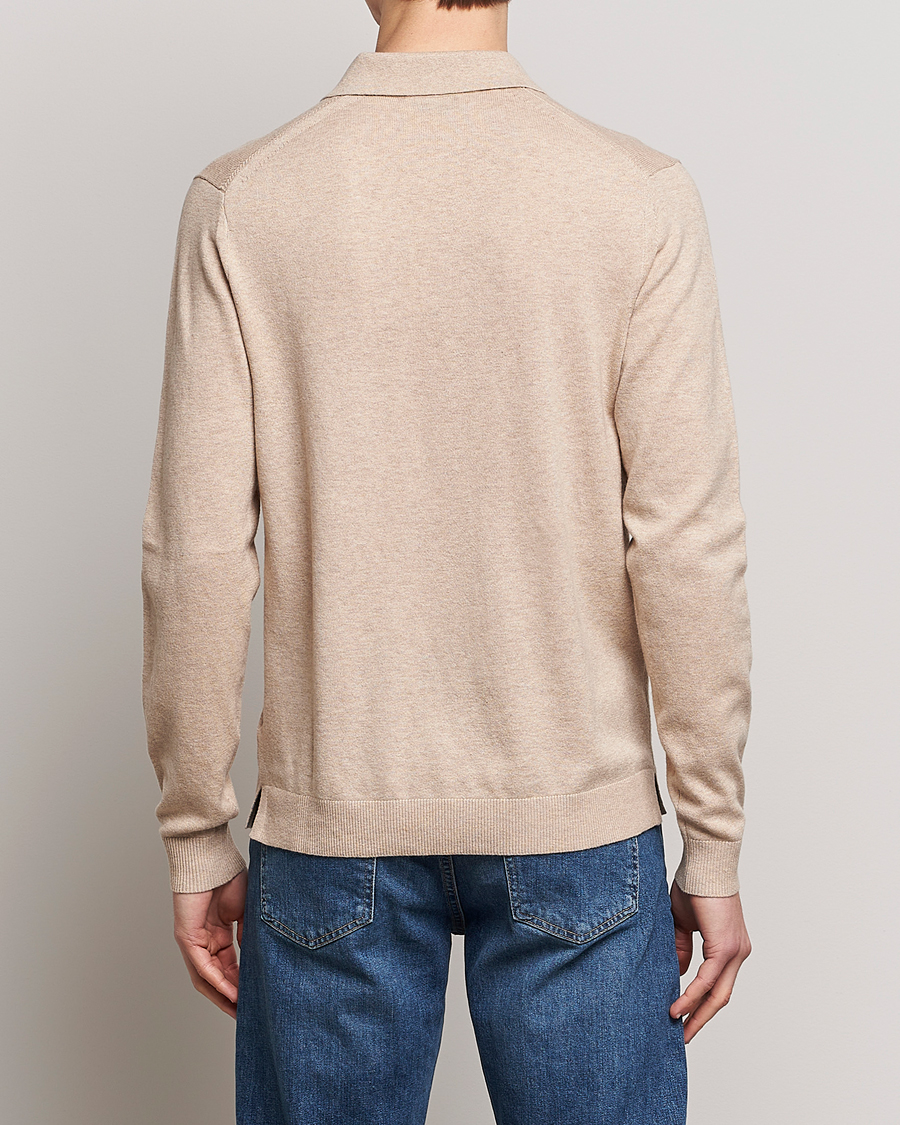 Mies | Puserot | Tiger of Sweden | Orbit Merino Wool Half Zip Beige Melange