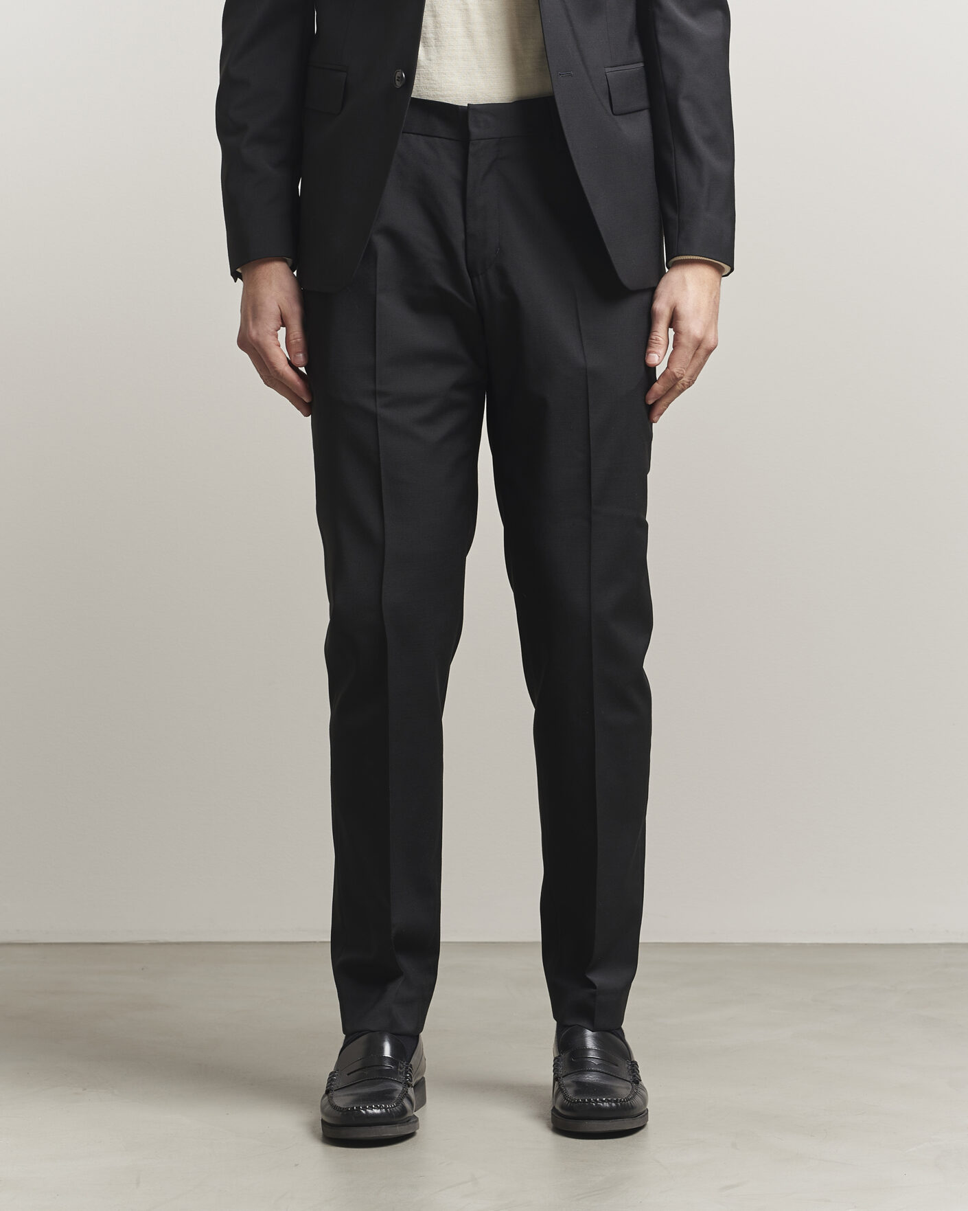 Mies | Housut | Tiger of Sweden | Tenuta Wool Travel Suit Trousers Black