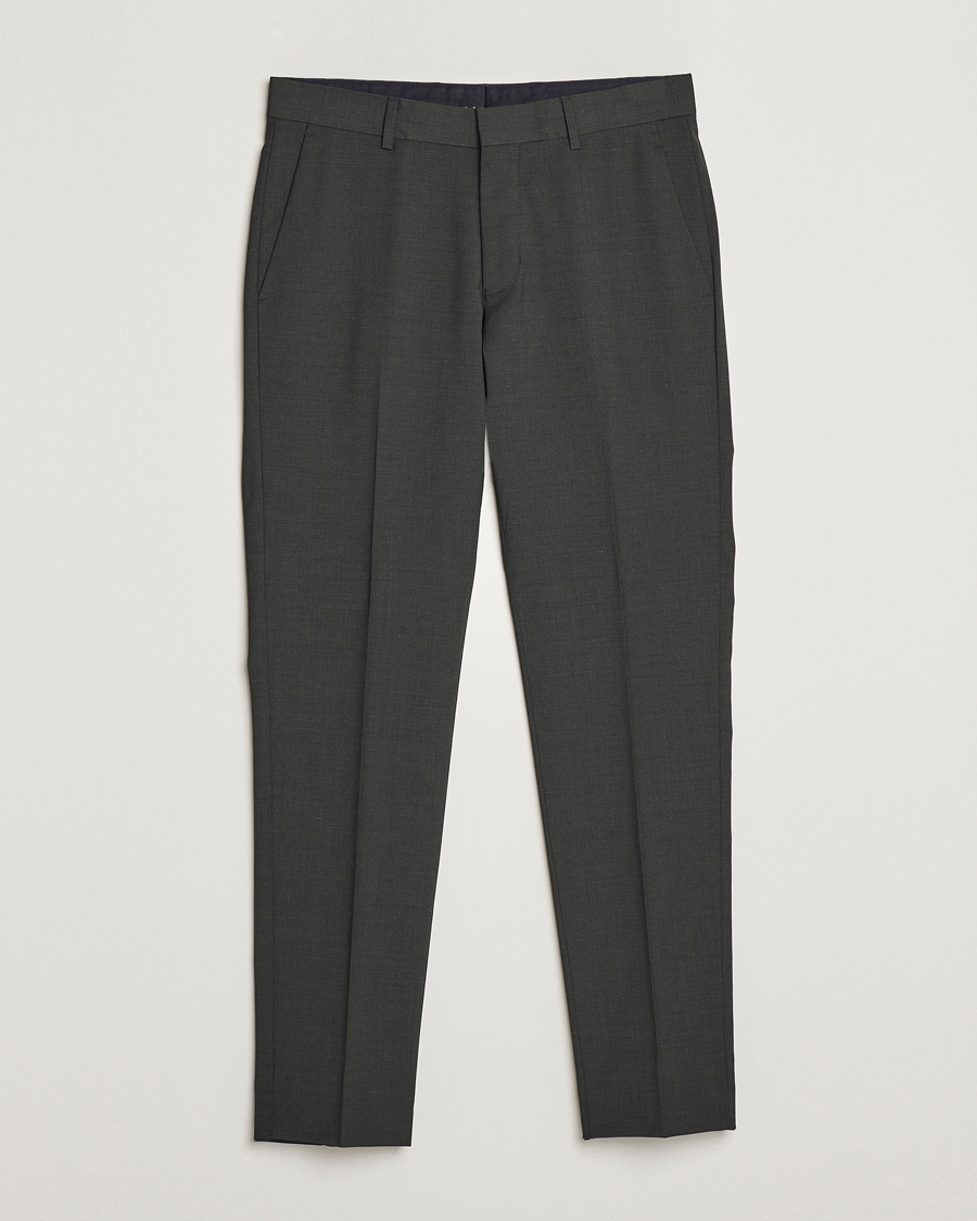Mies | Housut | Tiger of Sweden | Tenuta Wool Travel Suit Trousers Olive Extreme