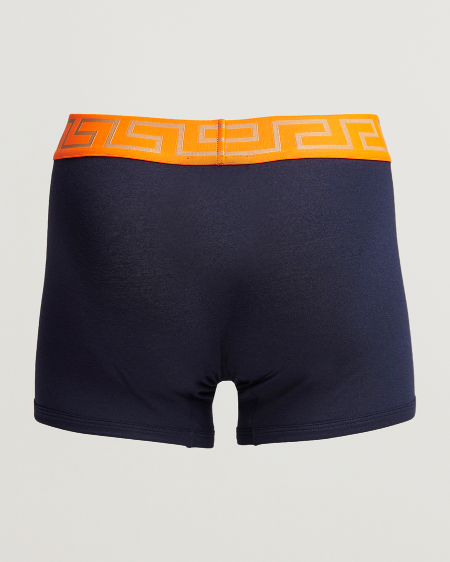 Mies | Alusvaatteet | Versace | Greca Boxer Briefs Navy/Orange