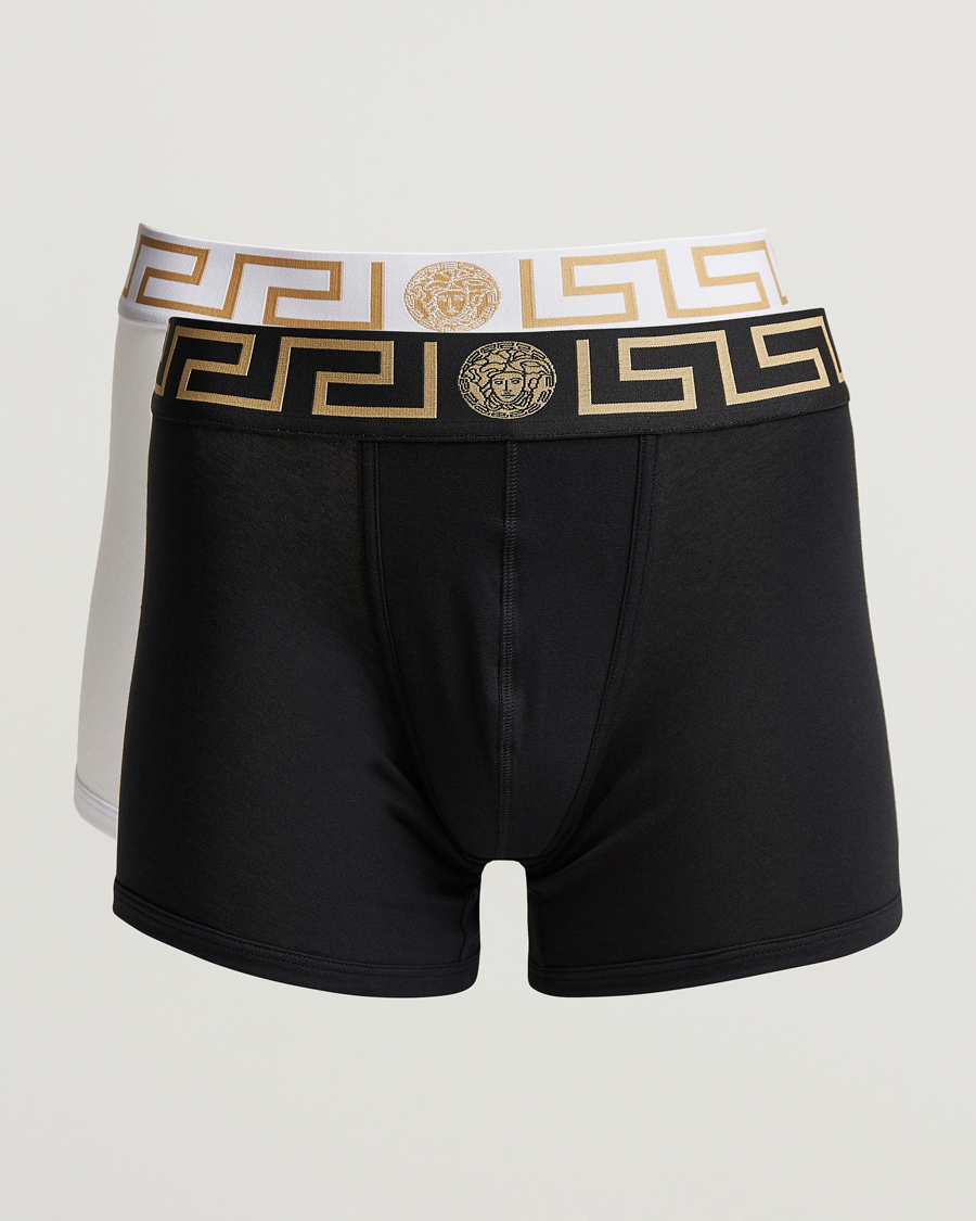 Mies | Alusvaatteet | Versace | 2-Pack Greca Boxer Briefs Black/White