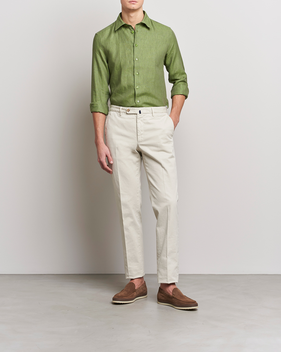 Mies | Kauluspaidat | Etro | Linen Sport Shirt Green