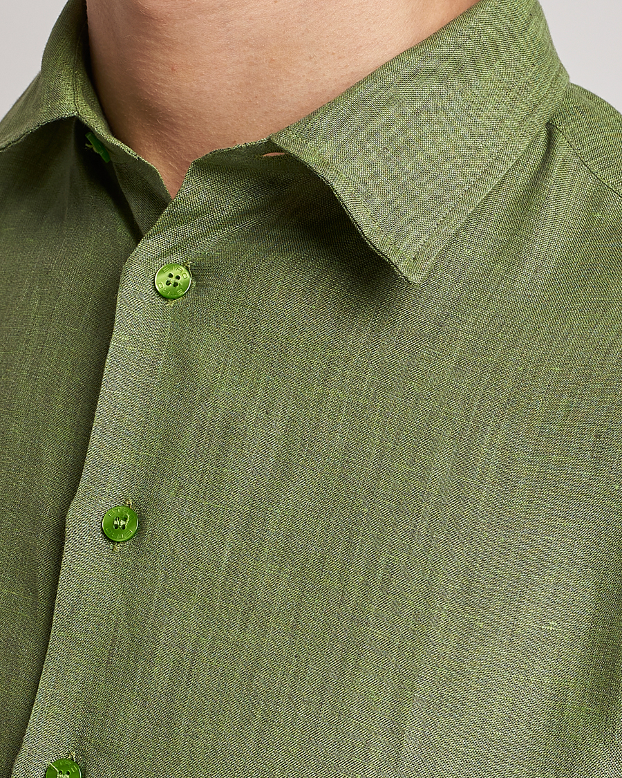 Mies | Kauluspaidat | Etro | Linen Sport Shirt Green
