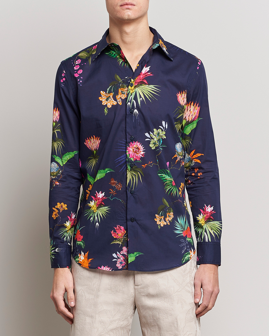 Mies |  | Etro | Floreale Printed Shirt Navy