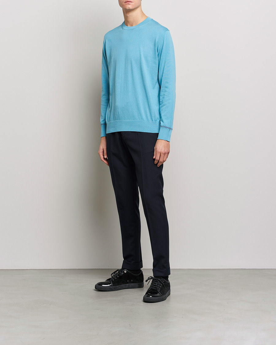 Mies | Puserot | Etro | Crew Neck Pullover Azzurro