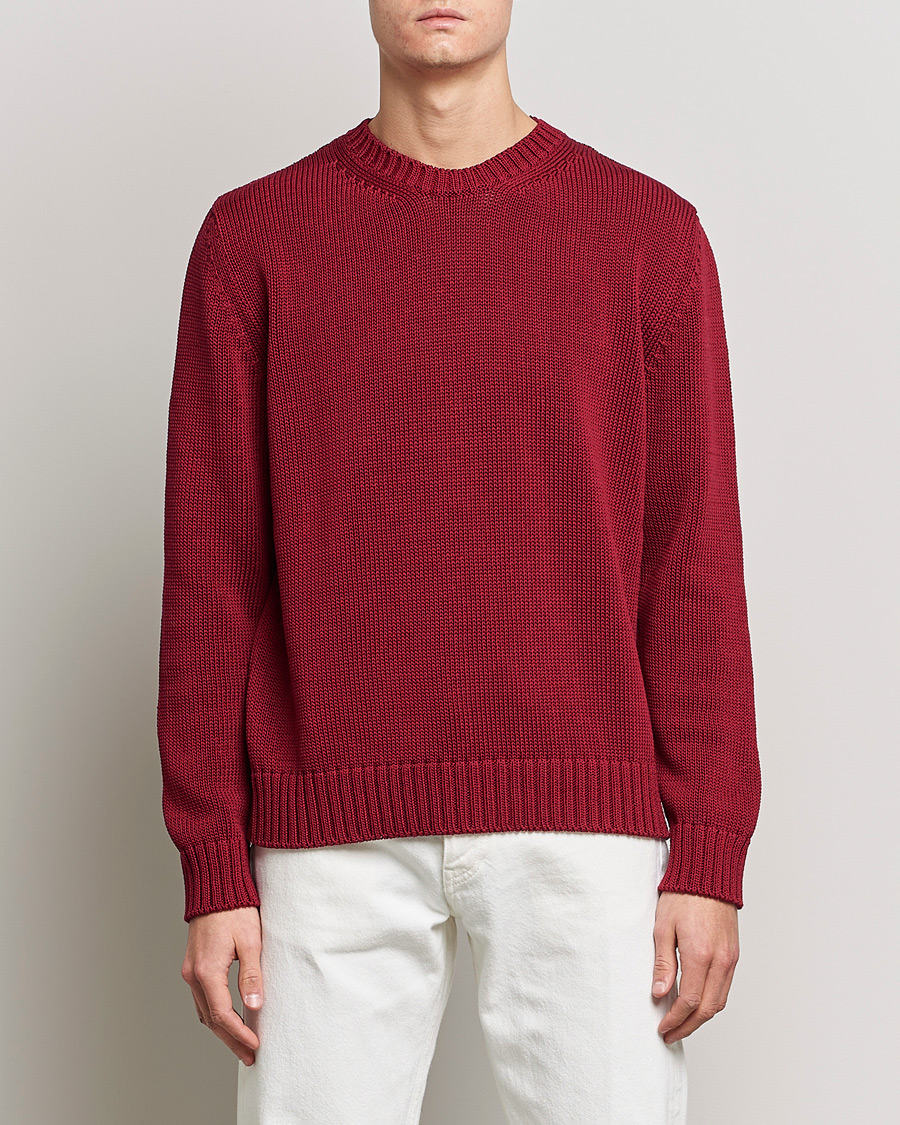 Mies | Etro | Etro | Heavy Knit Cotton Pullover Burgundy