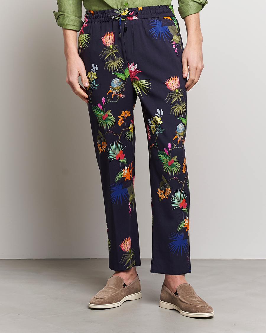 Mies | Etro | Etro | Printed Casual Trousers Navy