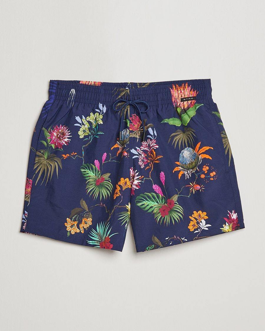Mies | Uimahousut | Etro | Floreale Printed Swim Trunks Navy