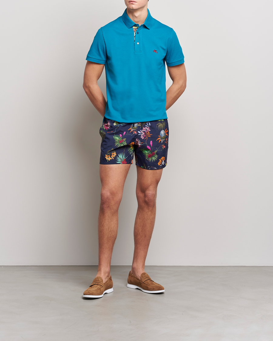 Mies | Uimahousut | Etro | Floreale Printed Swim Trunks Navy