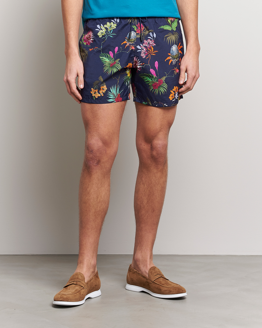 Mies | Uimahousut | Etro | Floreale Printed Swim Trunks Navy