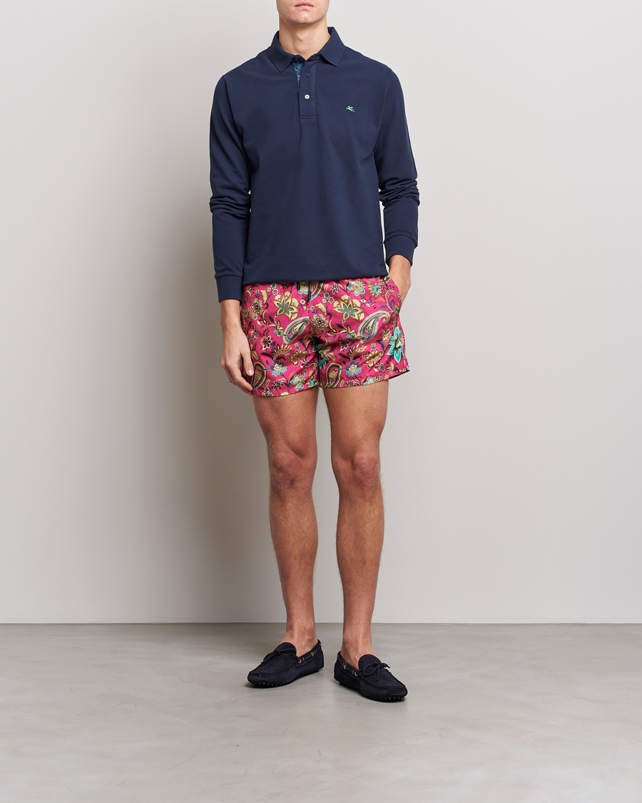 Mies | Uimahousut | Etro | Floreale Printed Swim Trunks Rosa