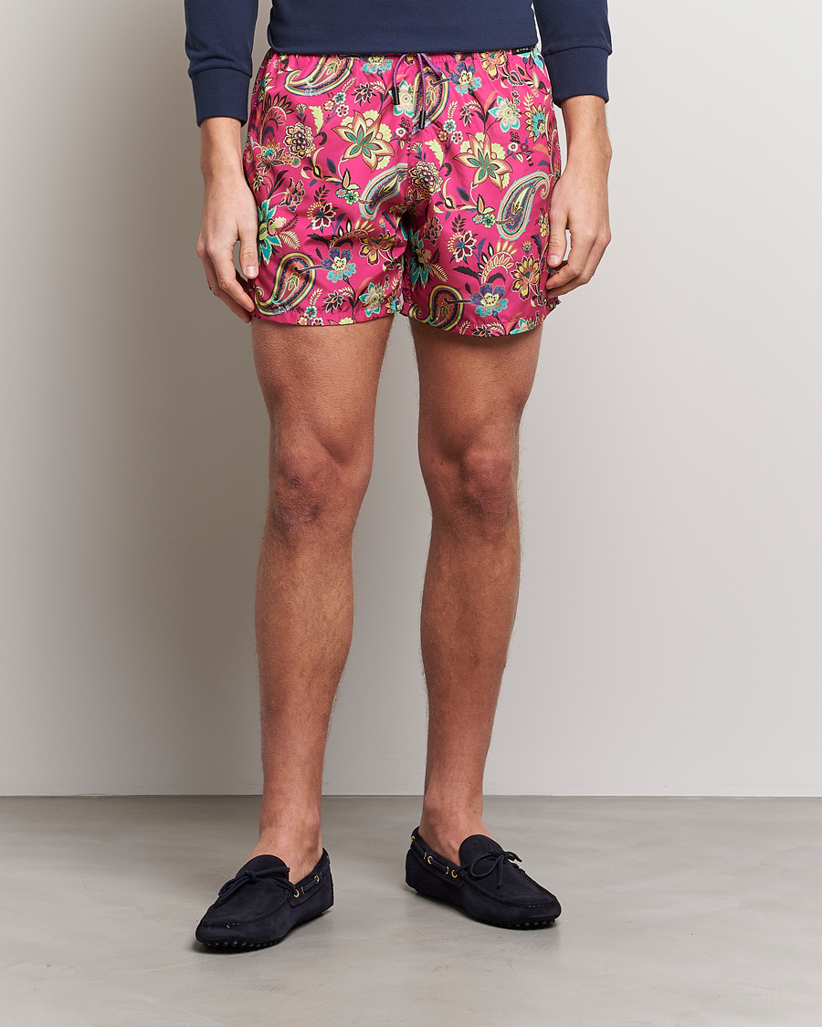 Mies |  | Etro | Floreale Printed Swim Trunks Rosa