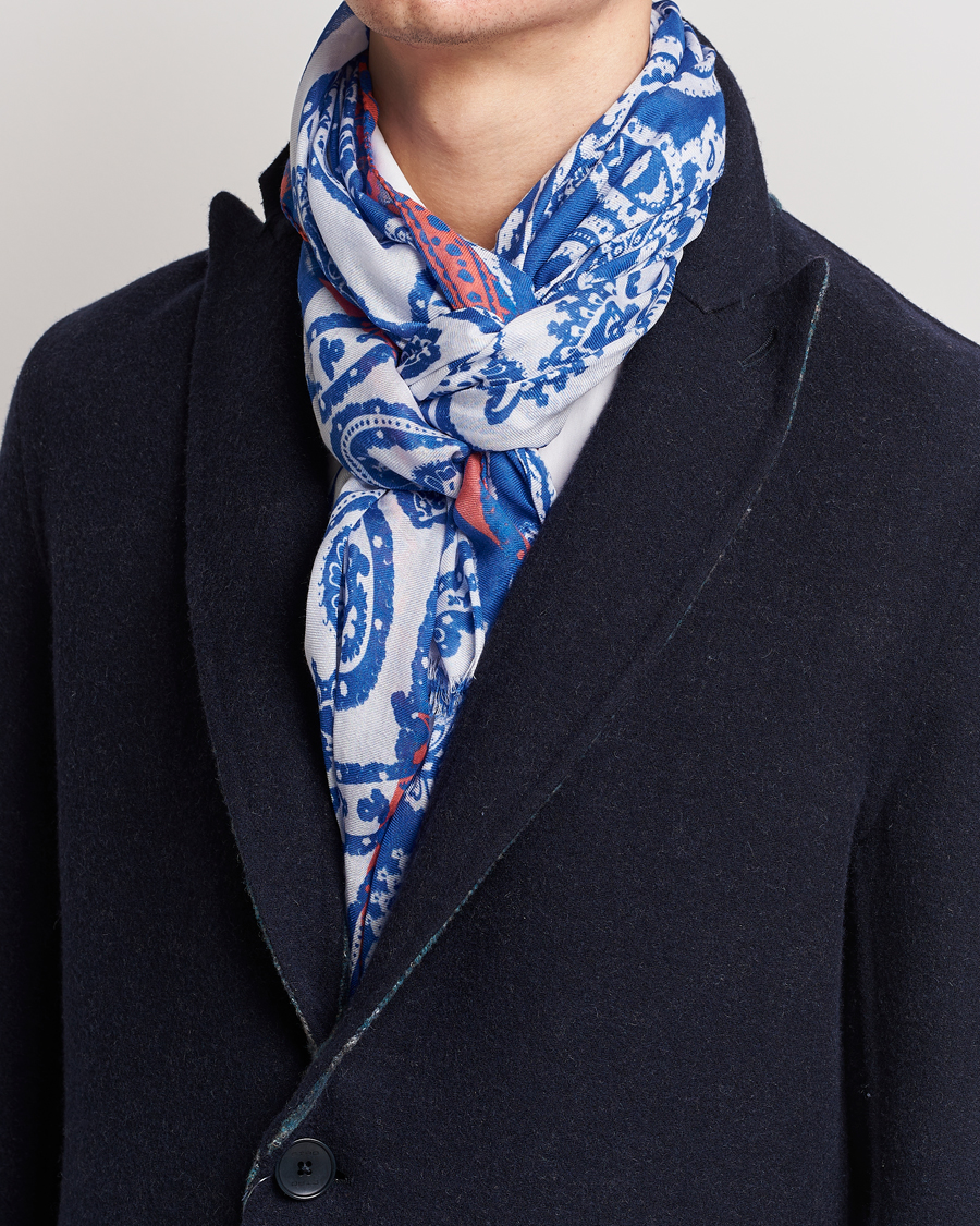 Mies | Etro Shaal Nur Cashmere Blend Scarf Blue | Etro | Shaal Nur Cashmere Blend Scarf Blue