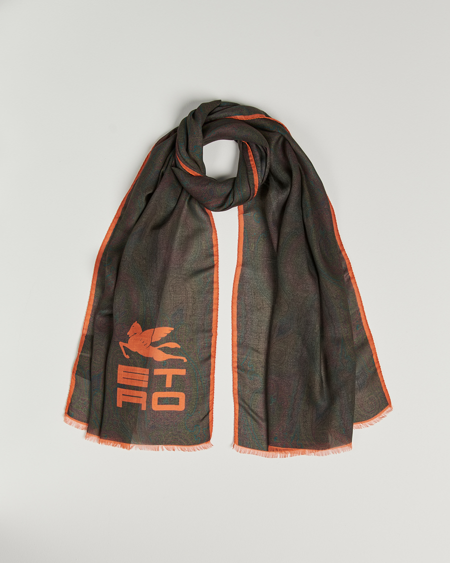 Mies | Etro Shaal Nur Cashmere Blend Paisley Scarf Dark Brown | Etro | Shaal Nur Cashmere Blend Paisley Scarf Dark Brown