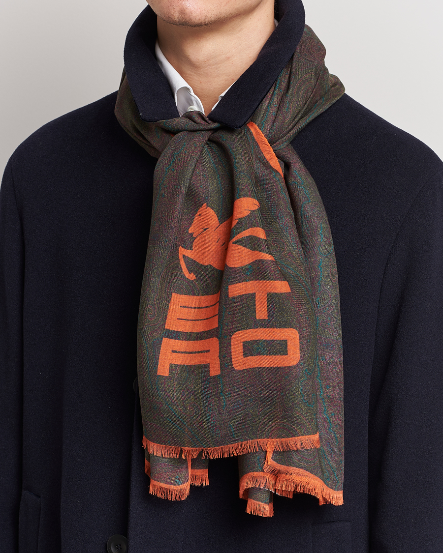 Mies | Etro Shaal Nur Cashmere Blend Paisley Scarf Dark Brown | Etro | Shaal Nur Cashmere Blend Paisley Scarf Dark Brown