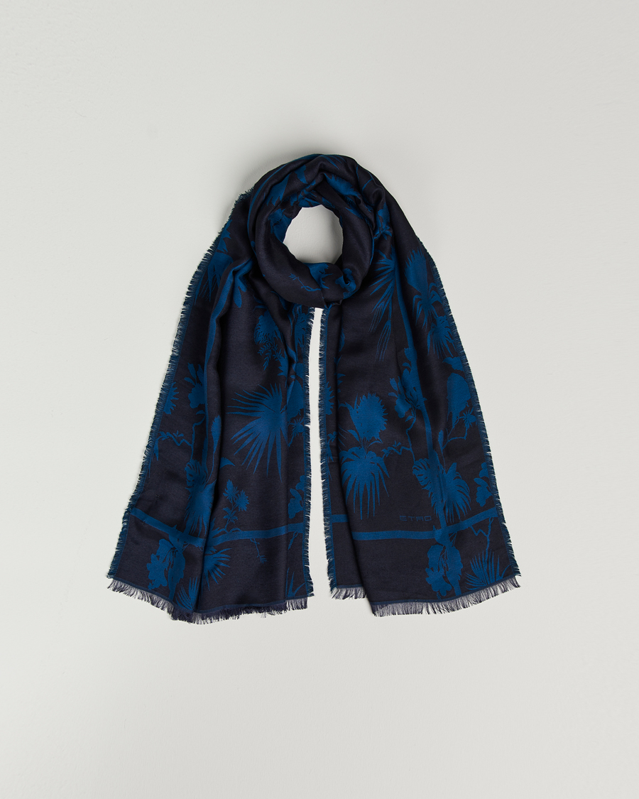 Mies | Etro Jacquard Floreale Scarf Navy | Etro | Jacquard Floreale Scarf Navy