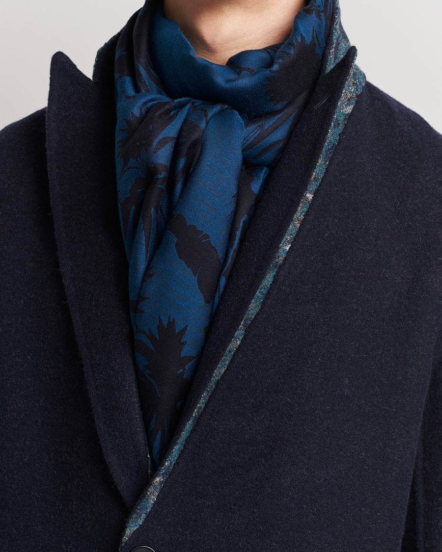 Mies | Etro Jacquard Floreale Scarf Navy | Etro | Jacquard Floreale Scarf Navy