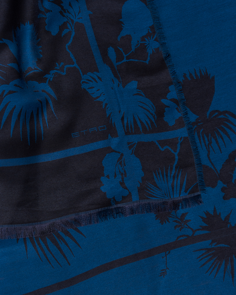 Mies | Etro Jacquard Floreale Scarf Navy | Etro | Jacquard Floreale Scarf Navy