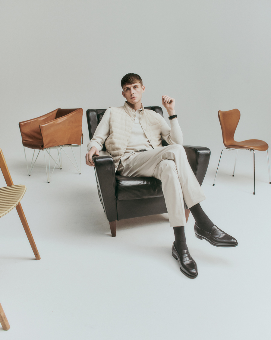 Mies | Ulkoliivit | Brunello Cucinelli | Cotton/Linen Gilet Light Beige